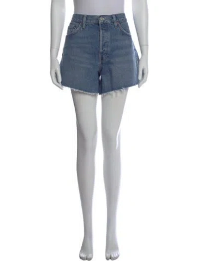 Pre-owned Agolde Mini Shorts In Blue