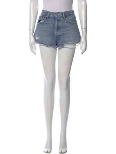 Pre-owned Agolde Mini Shorts In Blue