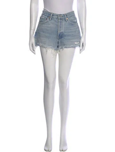 Pre-owned Agolde Mini Shorts In Blue