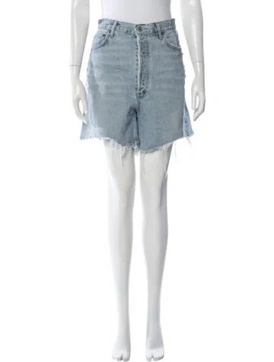 Pre-owned Agolde Mini Shorts In Blue
