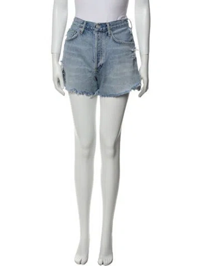 Pre-owned Agolde Mini Shorts In Blue