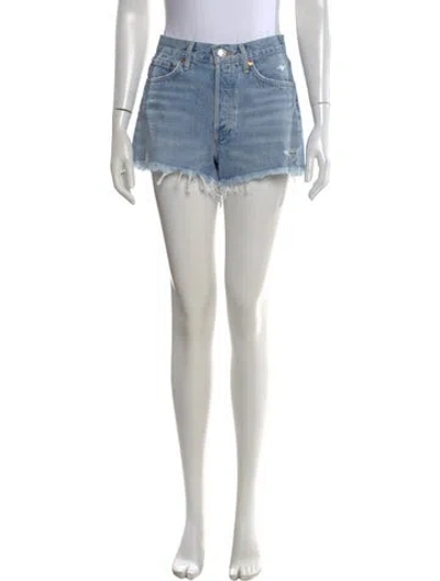 Pre-owned Agolde Mini Shorts In Blue