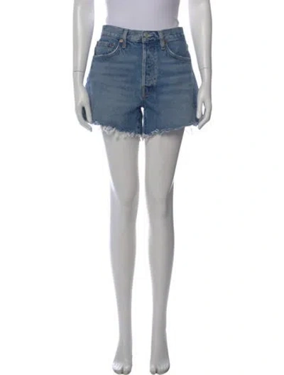Pre-owned Agolde Mini Shorts In Blue