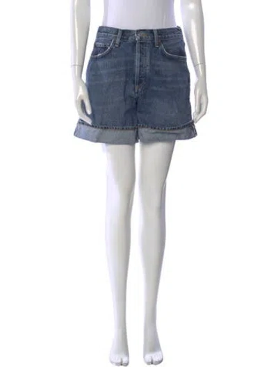 Pre-owned Agolde Mini Shorts In Blue