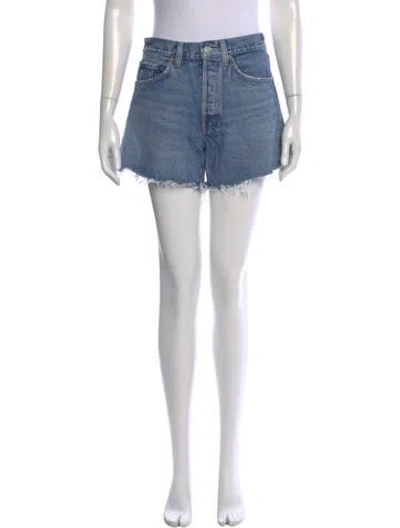 Pre-owned Agolde Mini Shorts In Blue