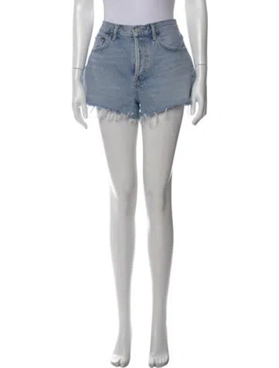 Pre-owned Agolde Mini Shorts In Blue