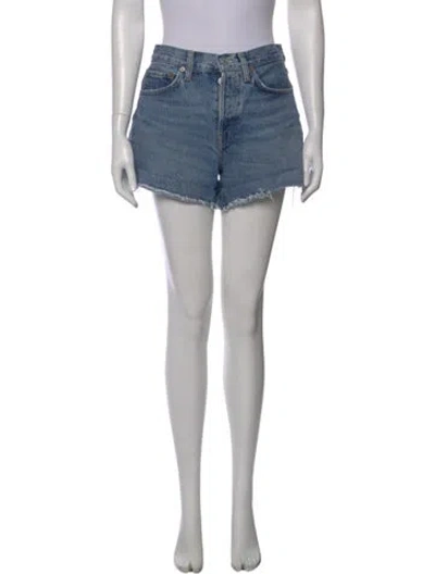 Pre-owned Agolde Mini Shorts In Blue