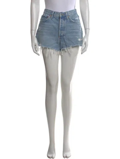 Pre-owned Agolde Mini Shorts In Blue