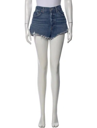 Pre-owned Agolde Mini Shorts In Blue