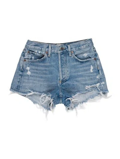Pre-owned Agolde Mini Shorts In Blue