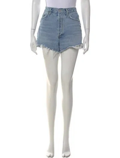 Pre-owned Agolde Mini Shorts In Blue