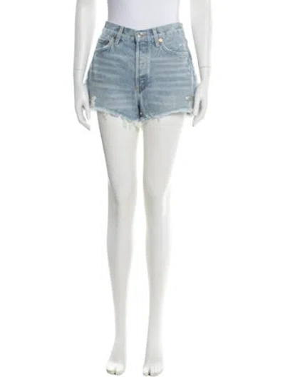 Pre-owned Agolde Mini Shorts In Blue