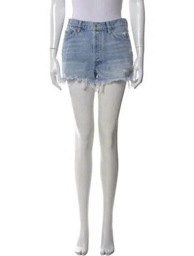 Pre-owned Agolde Mini Shorts In Blue