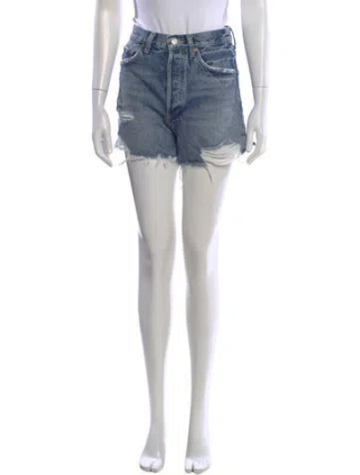 Pre-owned Agolde Mini Shorts In Blue