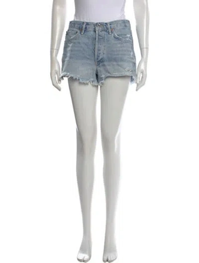 Pre-owned Agolde Mini Shorts In Blue