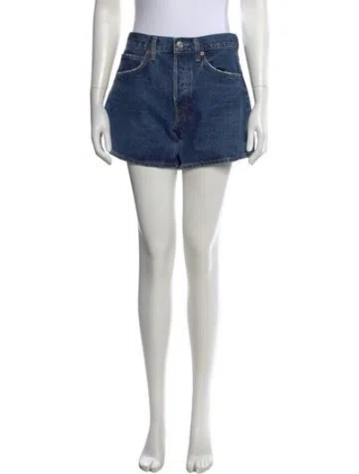 Pre-owned Agolde Mini Shorts In Blue