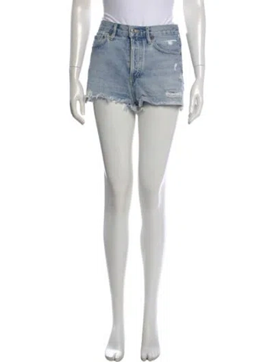 Pre-owned Agolde Mini Shorts In Blue