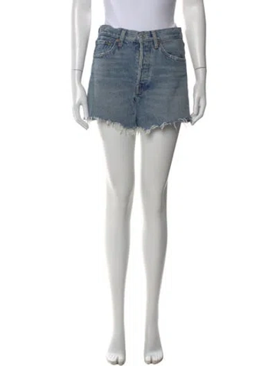 Pre-owned Agolde Mini Shorts In Blue