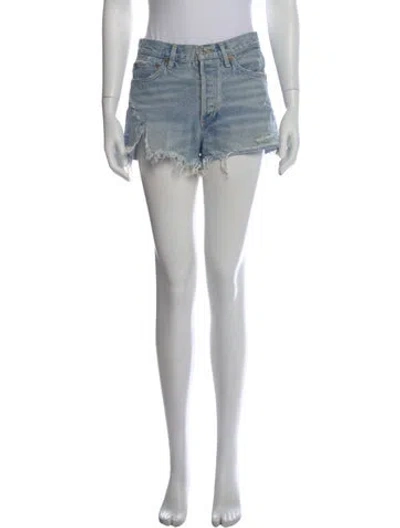 Pre-owned Agolde Mini Shorts In Blue