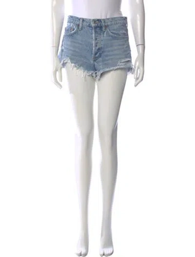 Pre-owned Agolde Mini Shorts In Blue