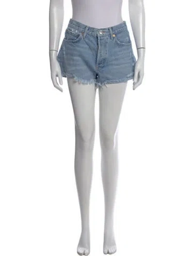Pre-owned Agolde Mini Shorts In Blue