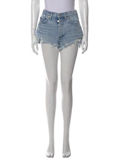 Pre-owned Agolde Mini Shorts In Blue