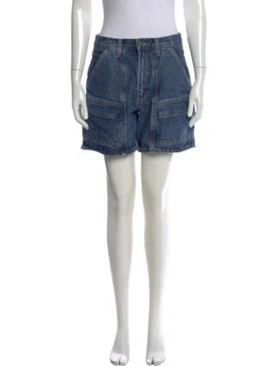 Pre-owned Agolde Mini Shorts In Blue