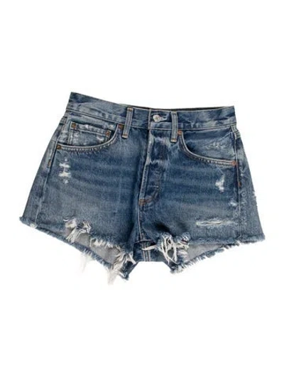 Pre-owned Agolde Mini Shorts In Blue