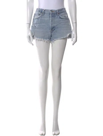 Pre-owned Agolde Mini Shorts In Blue