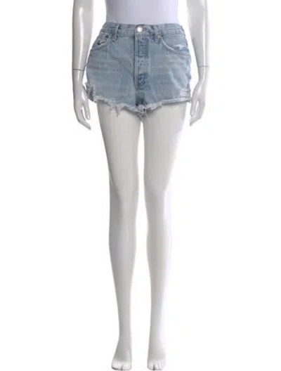 Pre-owned Agolde Mini Shorts In Blue
