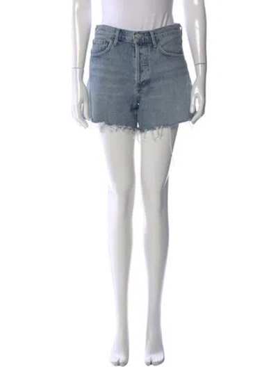 Pre-owned Agolde Mini Shorts In Blue