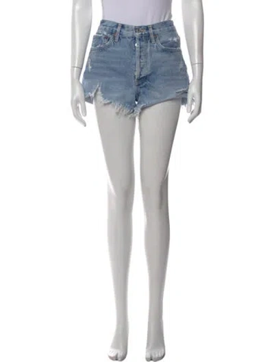 Pre-owned Agolde Mini Shorts In Blue