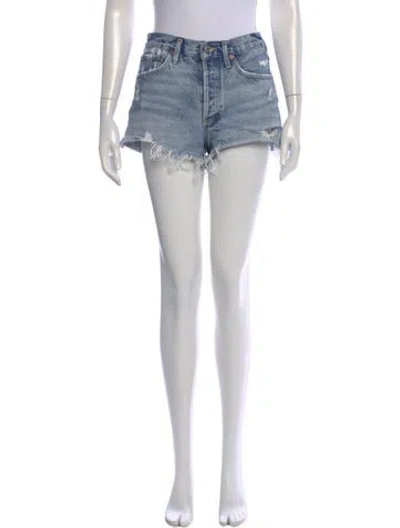 Pre-owned Agolde Mini Shorts In Blue