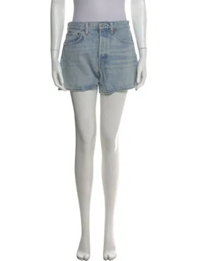 Pre-owned Agolde Mini Shorts In Blue