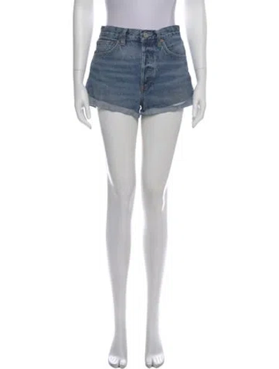 Pre-owned Agolde Mini Shorts In Blue