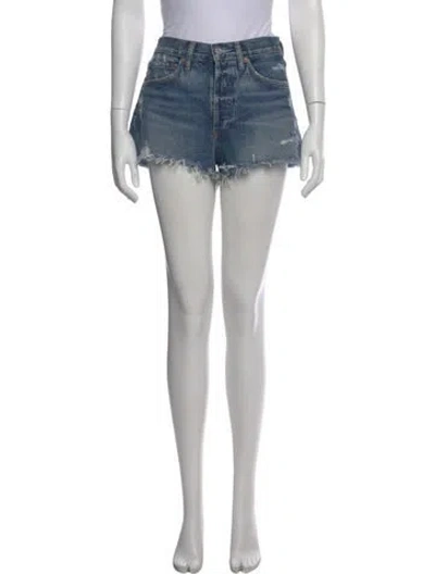 Pre-owned Agolde Mini Shorts In Blue