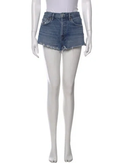 Pre-owned Agolde Mini Shorts In Blue