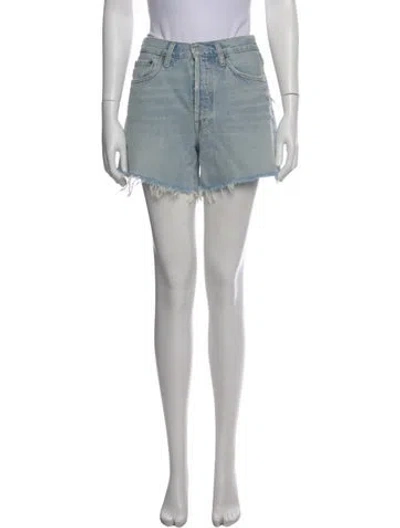 Pre-owned Agolde Mini Shorts In Blue