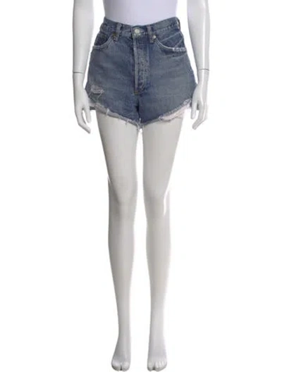 Pre-owned Agolde Mini Shorts In Blue