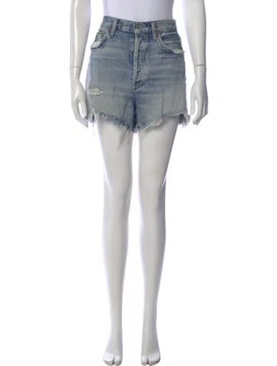 Pre-owned Agolde Mini Shorts In Blue