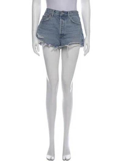 Pre-owned Agolde Mini Shorts In Blue