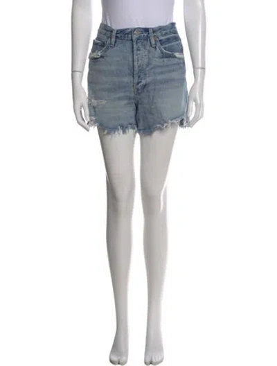 Pre-owned Agolde Mini Shorts In Blue