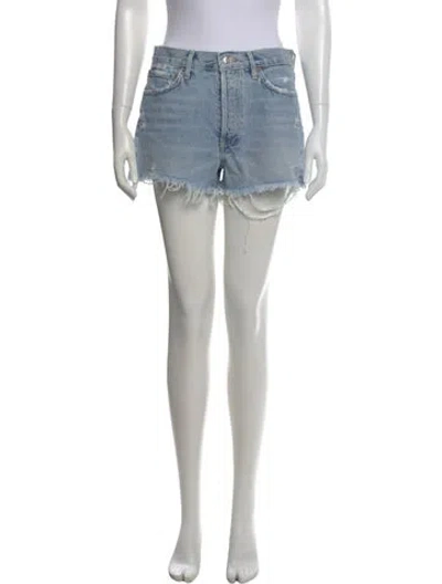 Pre-owned Agolde Mini Shorts In Blue