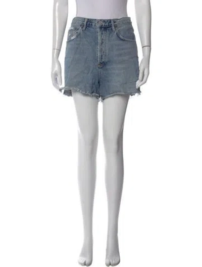 Pre-owned Agolde Mini Shorts In Blue