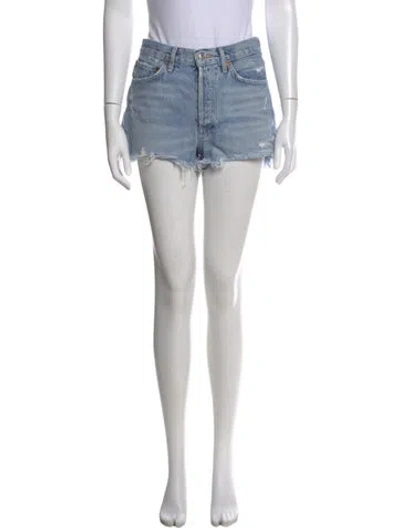 Pre-owned Agolde Mini Shorts In Blue