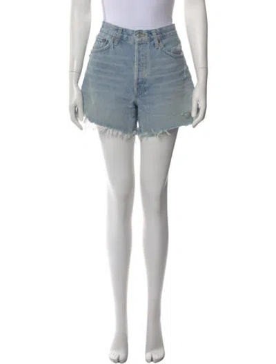 Pre-owned Agolde Mini Shorts In Blue