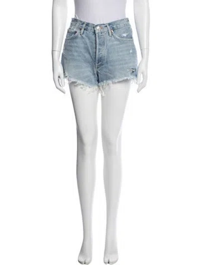 Pre-owned Agolde Mini Shorts In Blue