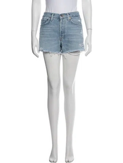 Pre-owned Agolde Mini Shorts In Blue