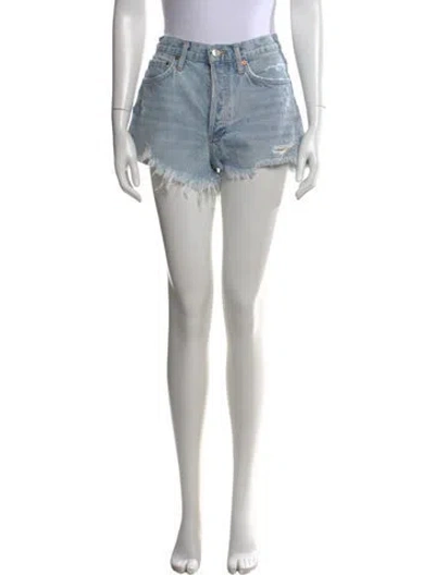 Pre-owned Agolde Mini Shorts In Blue