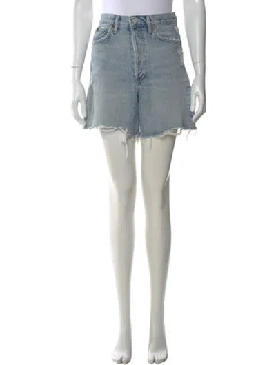 Pre-owned Agolde Mini Shorts In Blue
